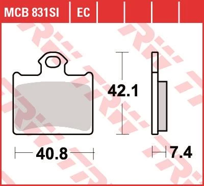 Фото Колодки тормозные дисковые TRW MCB831SI — купить в LuckyFern