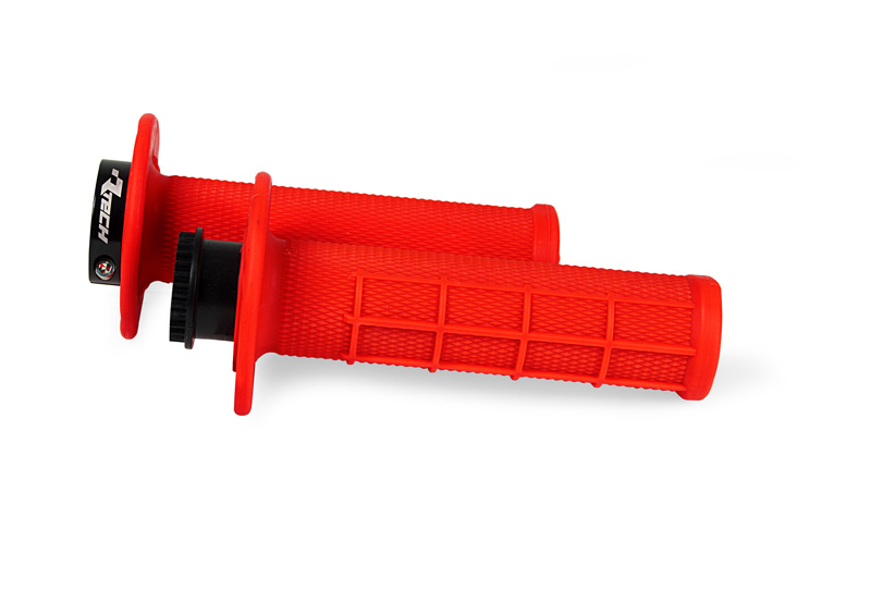 Ручки на руль (грипсы) R20 LOCK-ON красный неон RTech R-MPRRF000021