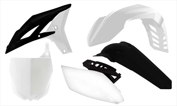 Комплект пластика RTech YZF250 10-13 бело-черный