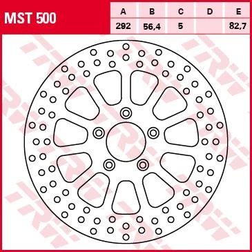 Тормозной диск TRW MST500