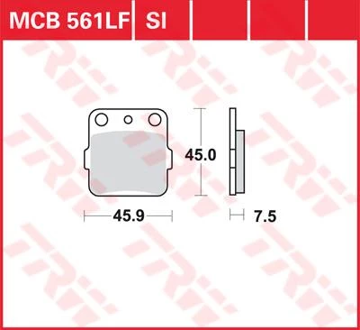 Фото Колодки тормозные дисковые TRW MCB561SI — купить в LuckyFern