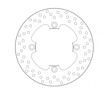 Диск тормозной задний GOLDfren 201-002R Honda CB250F/CB600F Hornet / CBR600F / VTR250 (MC33) / Triumph Daytona/Triple