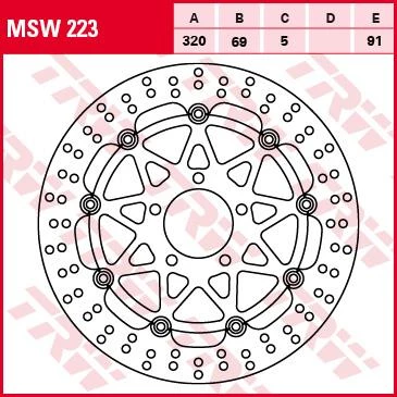 Тормозной диск TRW MSW223