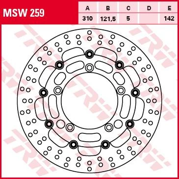 Тормозной диск TRW MSW259