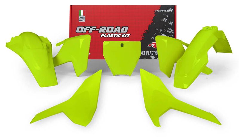 Комплект пластика RTech R-KITHSQ-GF0-516 Husqvarna TC125/FC250-450 16-18 # TC-TX250-300/FS-FX350-450 17-18 Neon Yellow