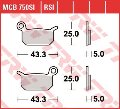 Фото Колодки тормозные дисковые TRW MCB750SI — купить в LuckyFern