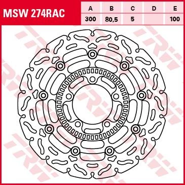 Тормозной диск TRW MSW274RAC