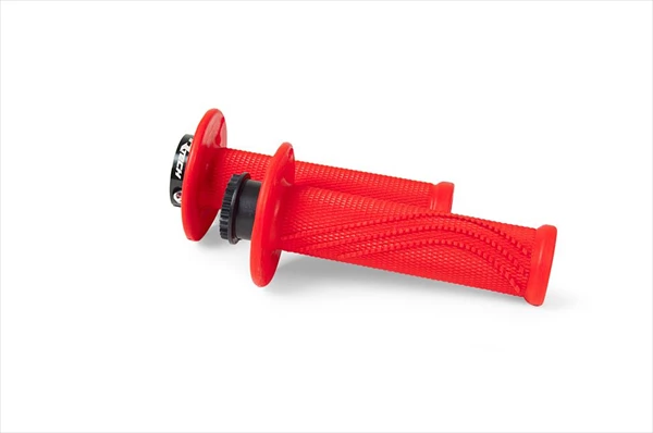 Ручки на руль (грипсы) R20 LOCK-ON красные неон Rtech R-MPRRF000020