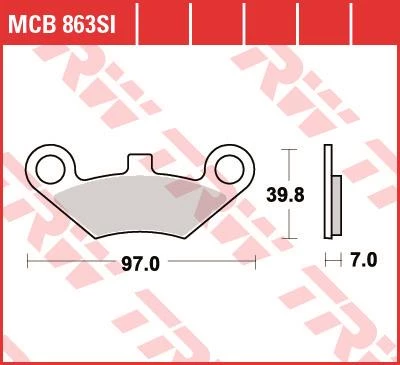 Фото Колодки тормозные дисковые TRW MCB863SI — купить в LuckyFern