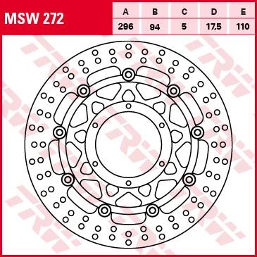 Тормозной диск TRW MSW272