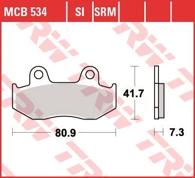 Фото Колодки тормозные дисковые TRW MCB534 — купить в LuckyFern