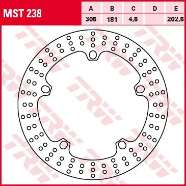 Тормозной диск TRW MST238
