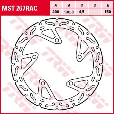 Тормозной диск TRW MST267RAC