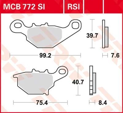 Фото Колодки тормозные дисковые TRW MCB772SI — купить в LuckyFern
