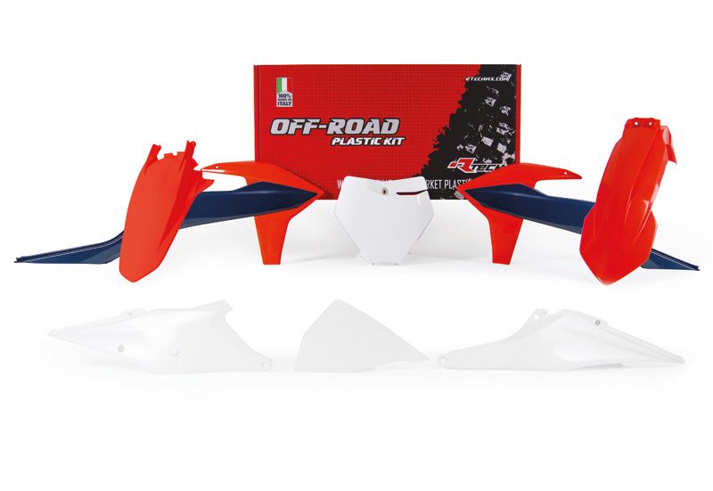 Комплект пластика RTech KTM SX125-250/SXF/XC/XC-F250-450 19-22 # SXF250FE 18-21 оранжевый-синий-белый