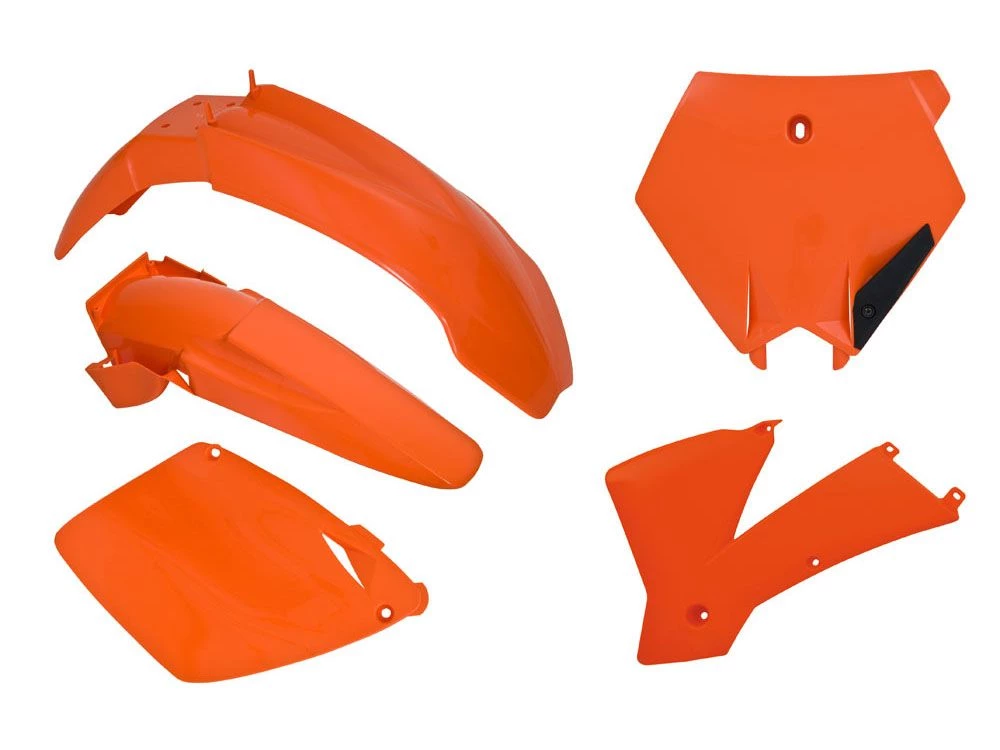 Комплект пластика RTech R-KITKTM-AR0-502 KTM SX-SXF125-520-525 01-03 # SX-SXF250 2ST-450 01-02 # EXC-EXCF 03 оранжевый