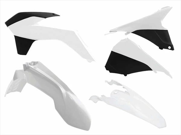 Комплект пластика RTech R-KITKTM-BN0-415 KTM EXC-EXCF125-500 14-16 бело-черный