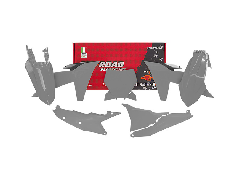 Комплект пластика RTech R-KITKTM-GR0-023 KTM SX125-300 23-24 серо-черный