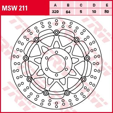 Тормозной диск TRW MSW211