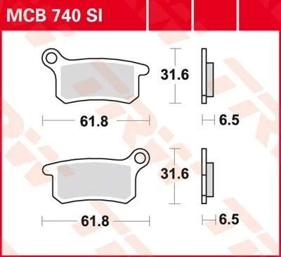 Фото Колодки тормозные дисковые TRW MCB740SI — купить в LuckyFern