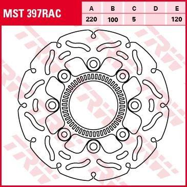 Тормозной диск TRW MST397RAC