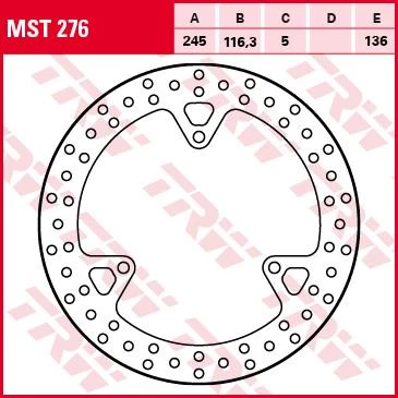Тормозной диск TRW MST276