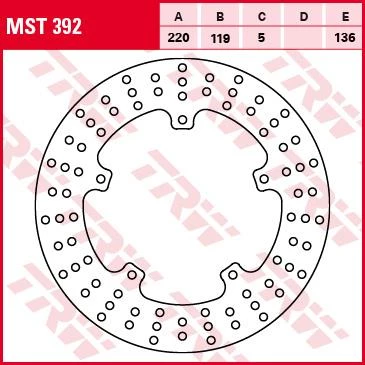 Тормозной диск TRW MST392