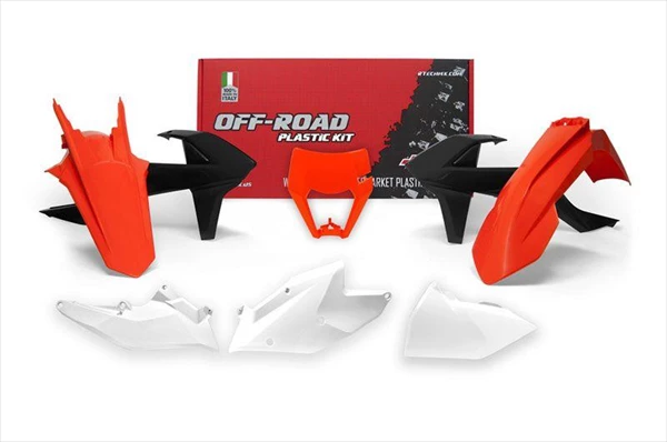 Комплект пластика RTech KTM XC-W/EXC-EXCF125-500 17-19 оранжево-черно-белый