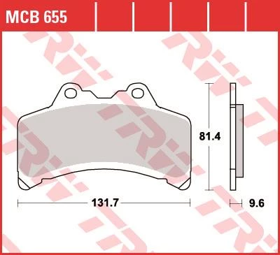 Фото Колодки тормозные дисковые TRW MCB655 — купить в LuckyFern