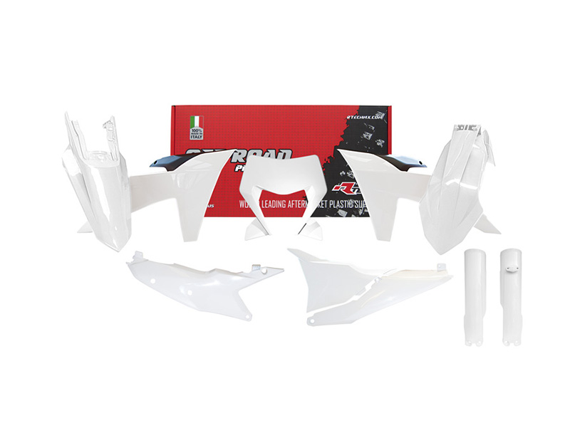 Комплект пластика RTech R-KITKTM-BN0-704 KTM EXC/EXC-F/XC-W/XCF-W150-500 2024 чёрно-белый