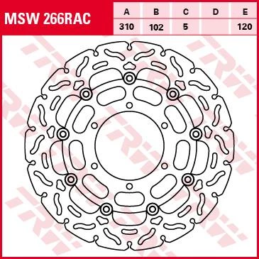 Тормозной диск TRW MSW266RAC
