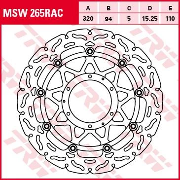 Тормозной диск TRW MSW265RAC