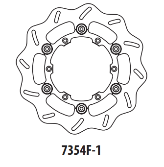 Диск тормозной передний GOLDfren 7354F1 Yamaha WR125 / WR250F / WR450F / YZ125 / YZ250F / YZ450F