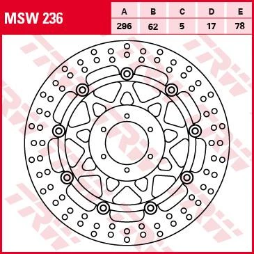 Тормозной диск TRW MSW236