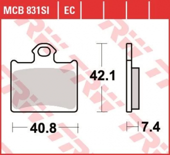 Колодки тормозные дисковые TRW MCB831SI в интернет-магазине LuckyFern