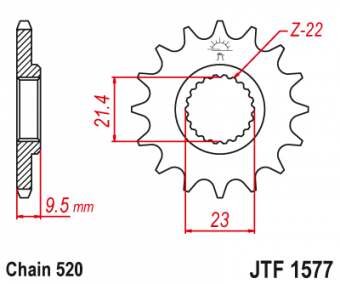 Звезда ведущая JTF1577 15 зубьев в интернет-магазине LuckyFern
