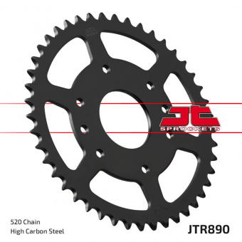 Звезда ведомая алюминиевая JT JTA890 45BLK, 45 зубьев, черная, 520 размер в интернет-магазине LuckyFern