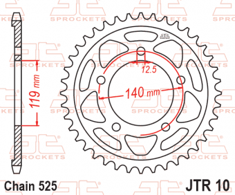 Звезда ведомая JTR10 46 зубьев в интернет-магазине LuckyFern