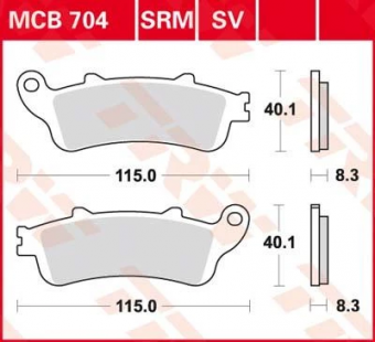 Колодки тормозные дисковые TRW MCB704SV в интернет-магазине LuckyFern