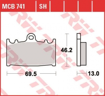 Колодки тормозные дисковые TRW MCB741SH в интернет-магазине LuckyFern