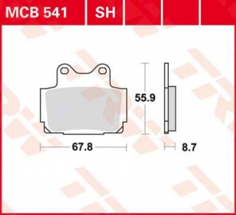 Колодки тормозные дисковые TRW MCB541 в интернет-магазине LuckyFern
