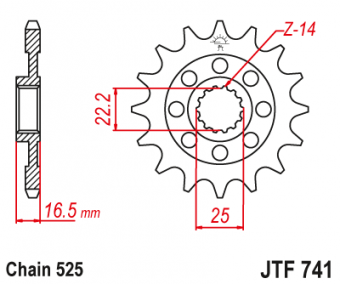 Звезда ведущая JTF741 14 зубьев в интернет-магазине LuckyFern