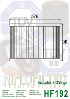 Фильтр масляный Hiflo Filtro HF192 в интернет-магазине LuckyFern
