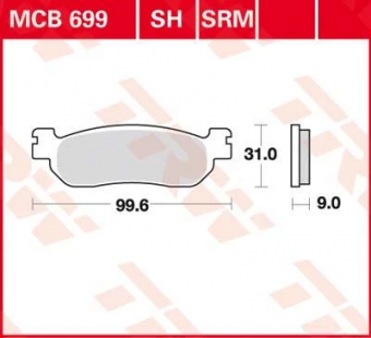 Колодки тормозные дисковые TRW MCB699 в интернет-магазине LuckyFern