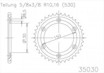 Звезда ведомая ESJOT 50-35030, 40 зубьев в интернет-магазине LuckyFern