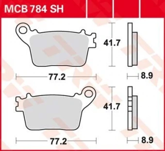 Колодки тормозные дисковые TRW MCB784SH в интернет-магазине LuckyFern