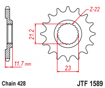 Звезда ведущая JTF1589 19 зубьев в интернет-магазине LuckyFern