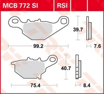 Колодки тормозные дисковые TRW MCB772SI в интернет-магазине LuckyFern