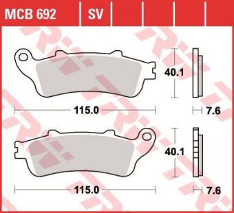 Колодки тормозные дисковые TRW MCB692 в интернет-магазине LuckyFern