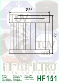 Фильтр масляный Hiflo Filtro HF151 в интернет-магазине LuckyFern